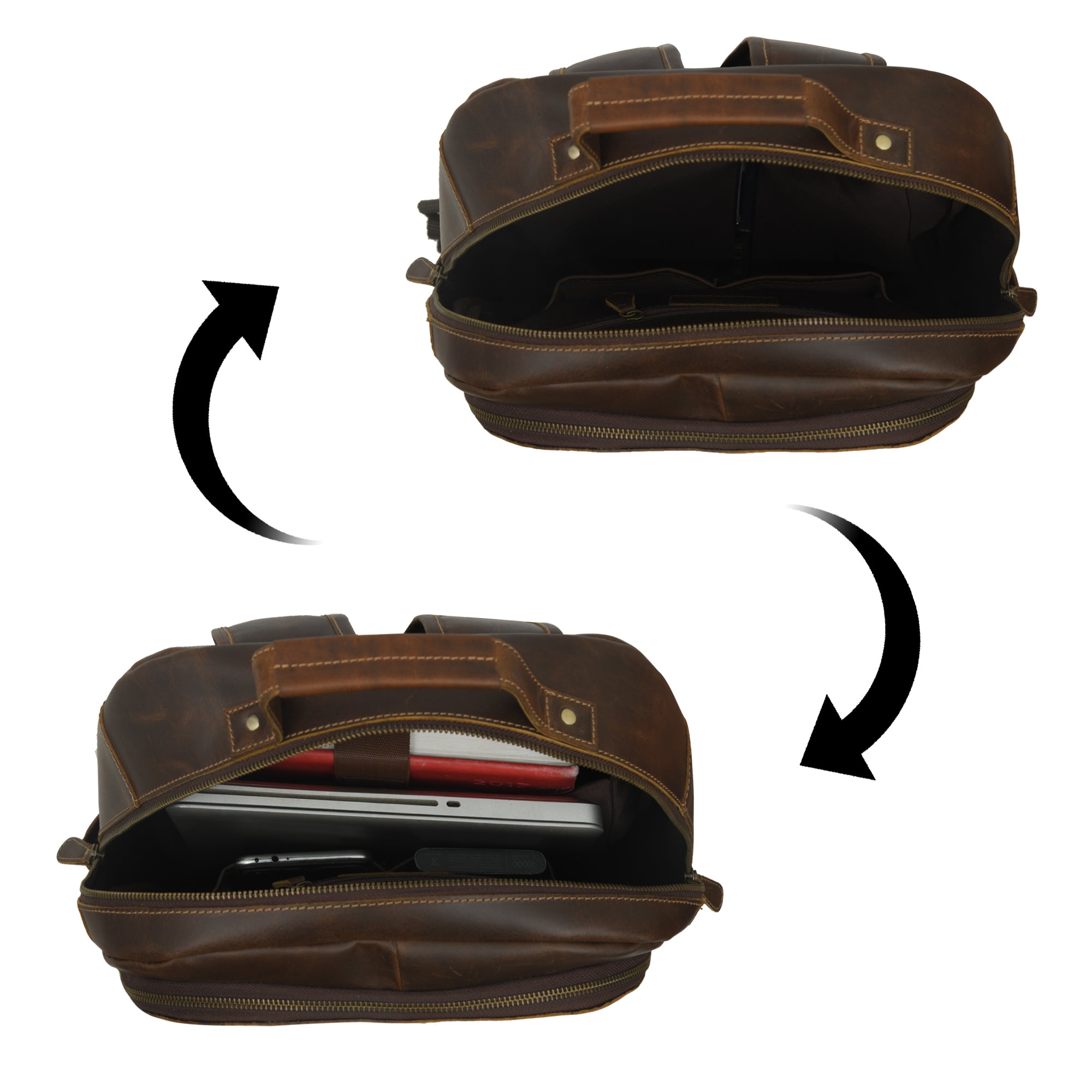 Unisex Buffalo Leather Backpack