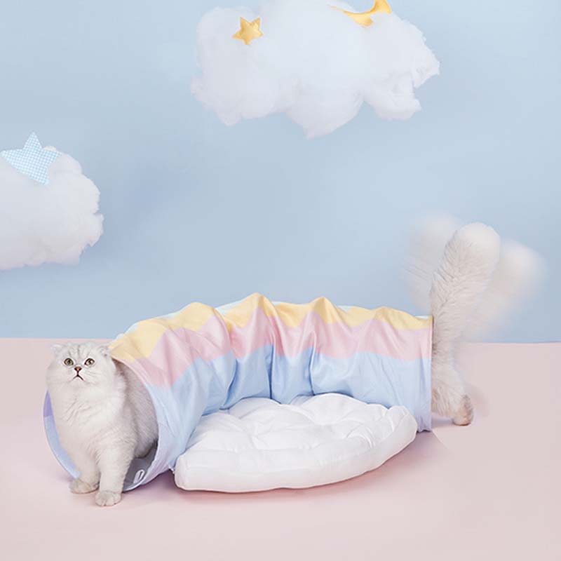 Rainbow Cat Tunnel Bed