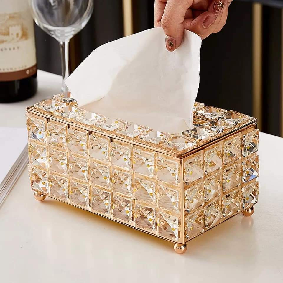 CRYSTAL TISSUE BOX