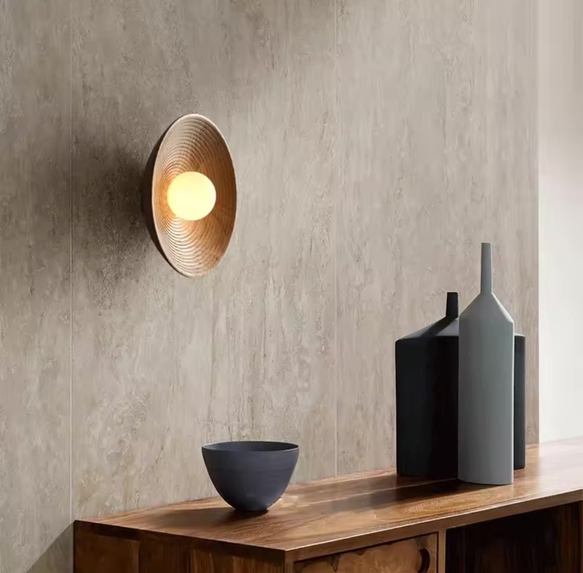 Rustic Woven Wall Sconce with Warm Ambient Glow