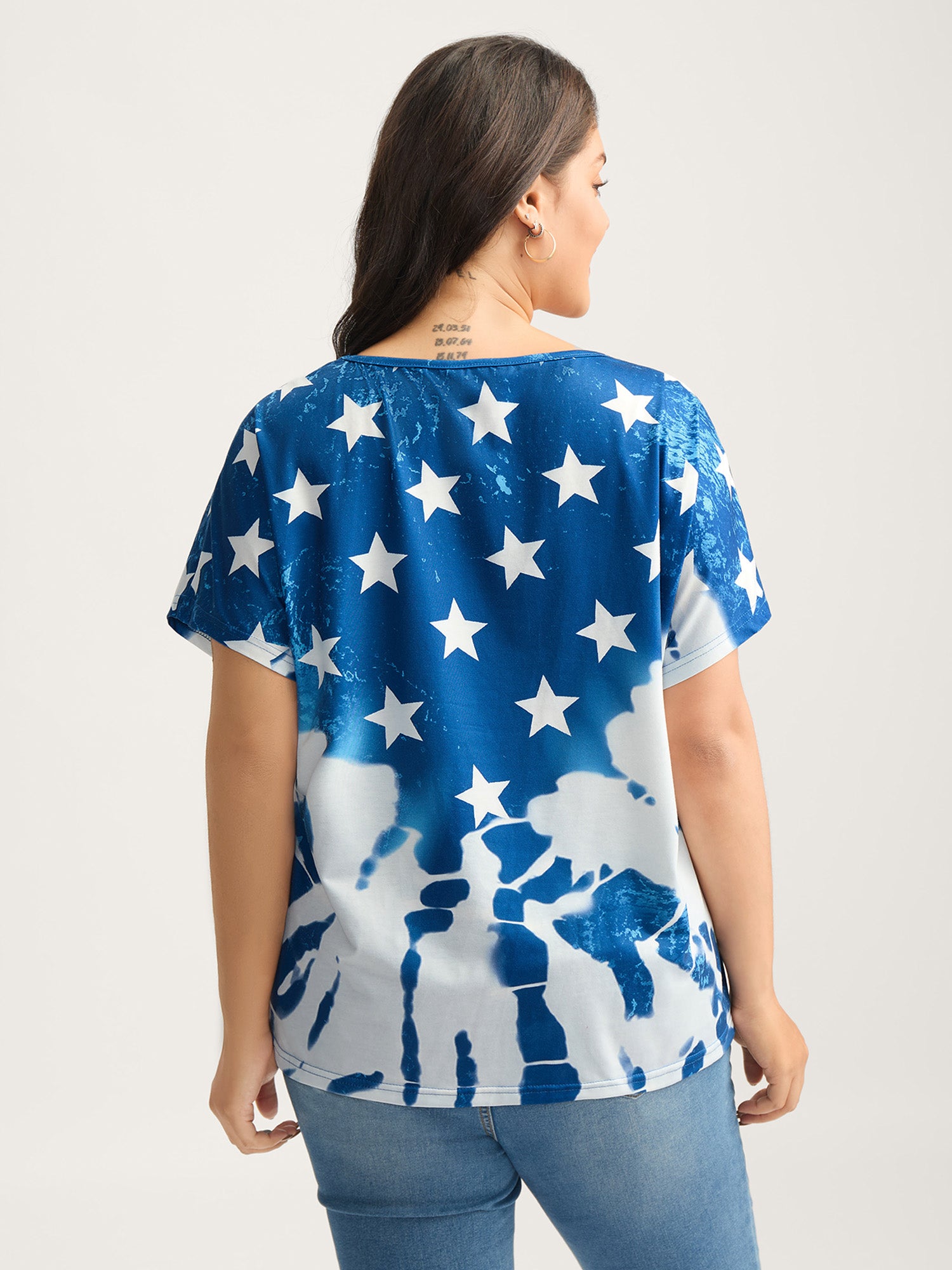 Tie-Dye Star Print T-Shirt