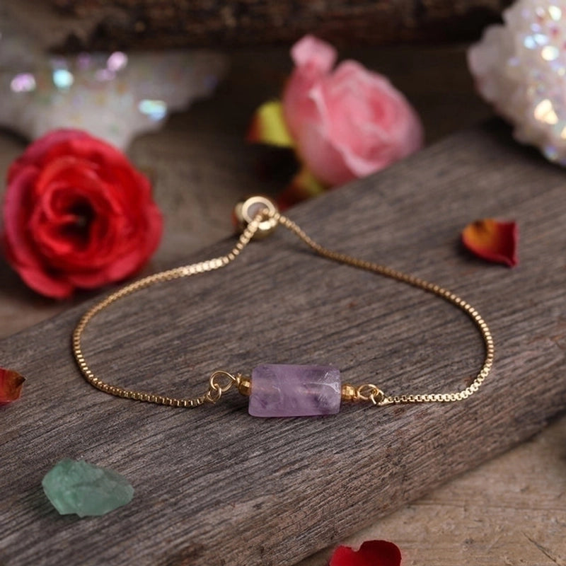 Minimalist Irregular Agate Metal Patchwork Bracelets