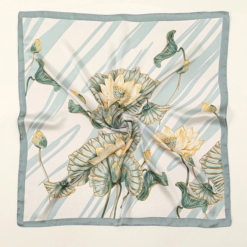 Women's Streetwear Geometric Brocade Satin Printing Kerchief