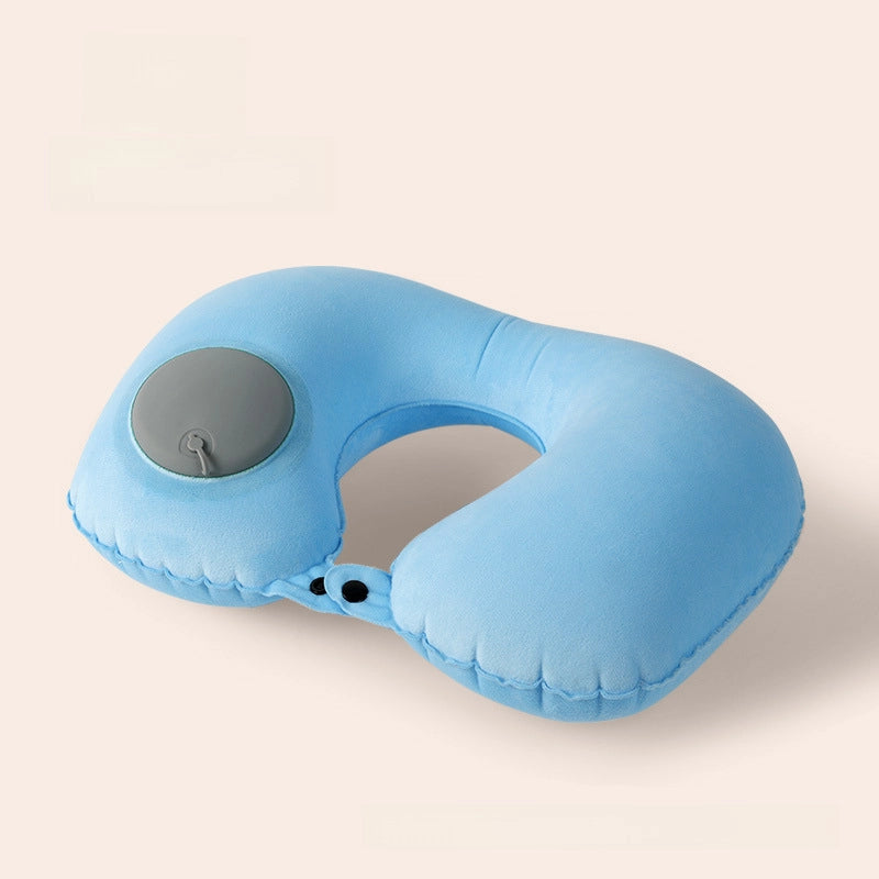 Inflatable U-shaped Pillow Cool Pressing Inflatable Pillow Travel Portable Neck Pillow Travel Sanbao Storage Pillow For Airplane