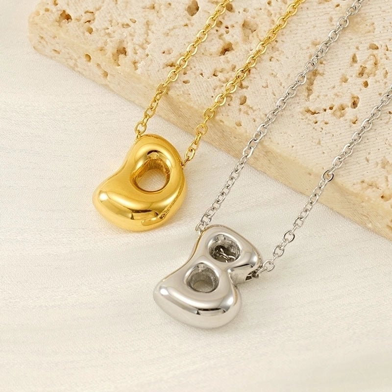 Basic Classic Style Letter 304 Stainless Steel 18K Gold Plated Plating Pendant Necklace