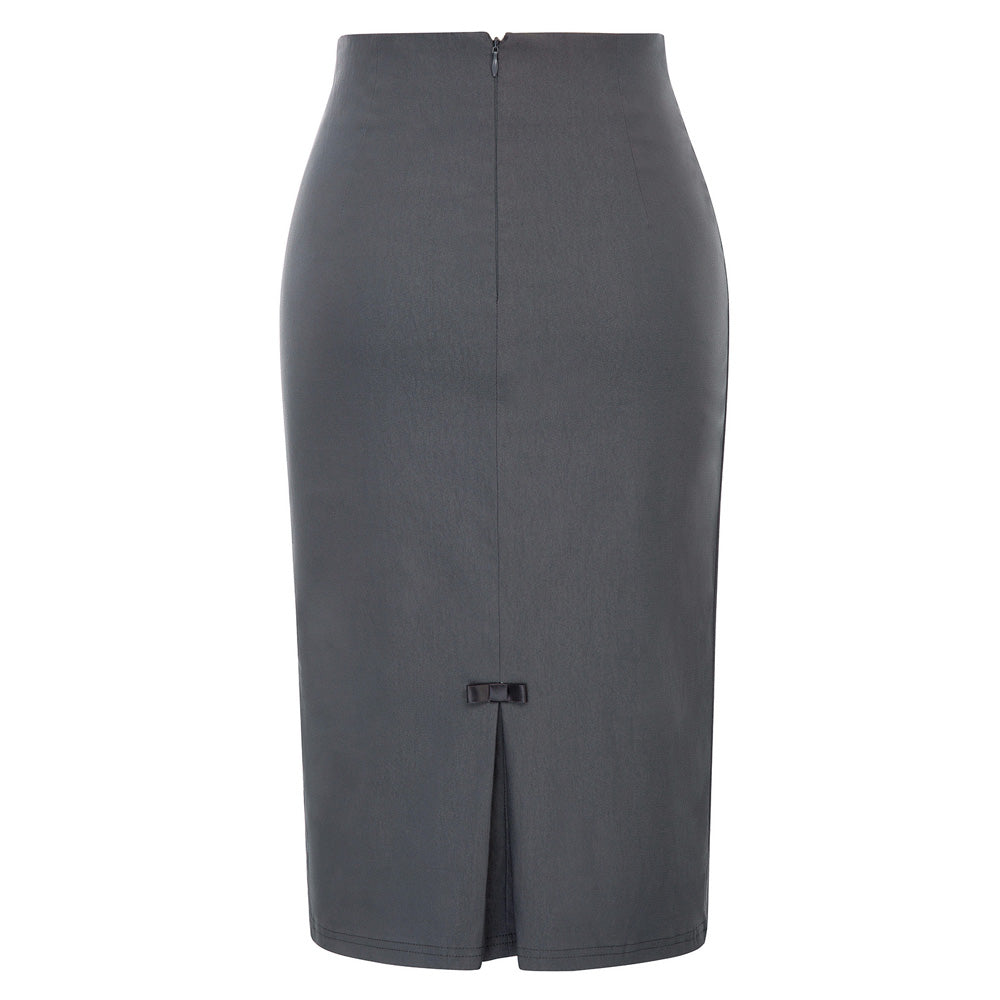 Vintage Bow-Knot Decorated Hips-Wrapped Bodycon Pencil Skirt