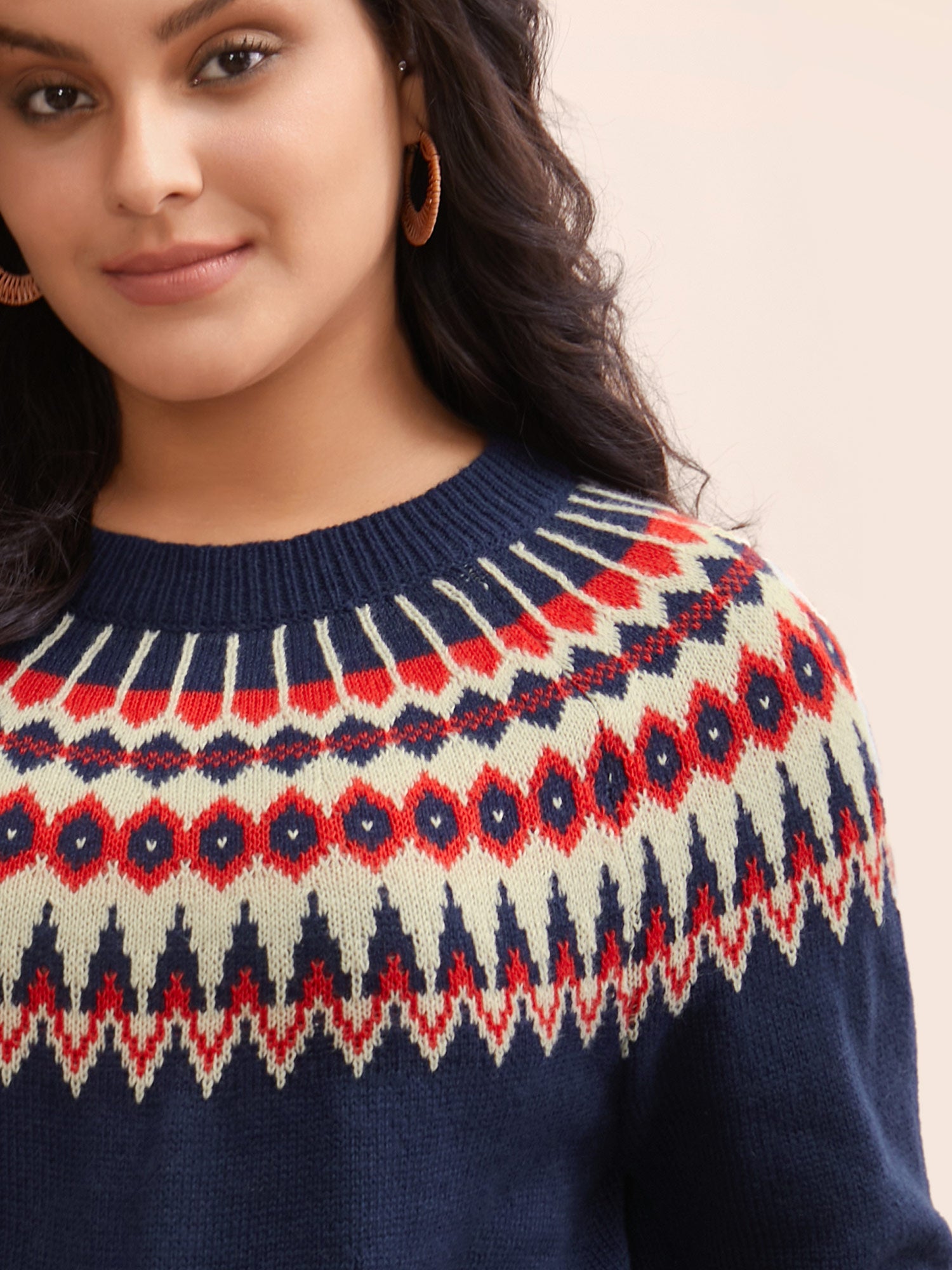 Fair Isle Pull Over Crew Neck Pullover