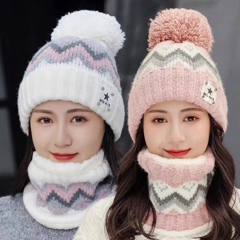 Women's Minimalist Color Block Eaveless Wool Cap