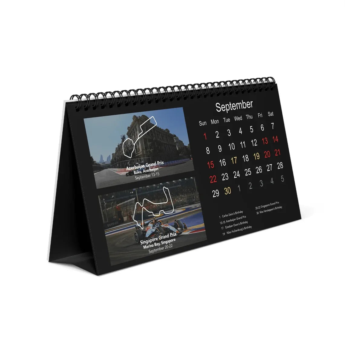 The 2024 F1 Desk Calendar