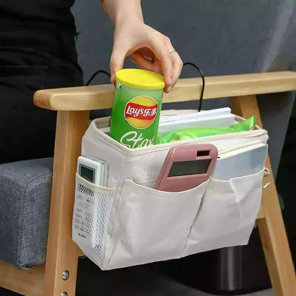 Bedside Hanging Organizer Pocket Canvas Storage Bag