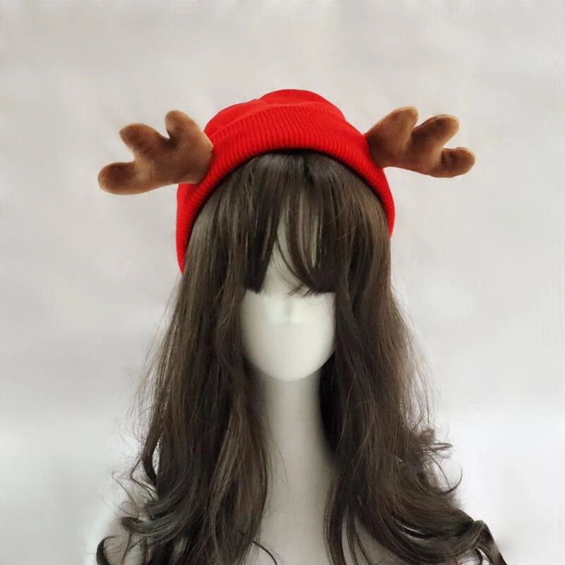 Little Devil Knitted Hat Men's Trendy Ear Protection Wool Hat Women's Autumn And Winter Warm Big Head Circumference Couple Hat