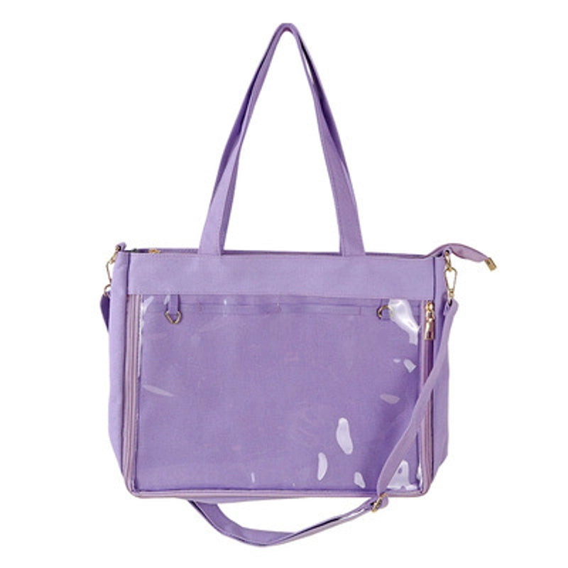 Women's Medium PVC Solid Color Classic Style Square Zipper Shoulder Bag