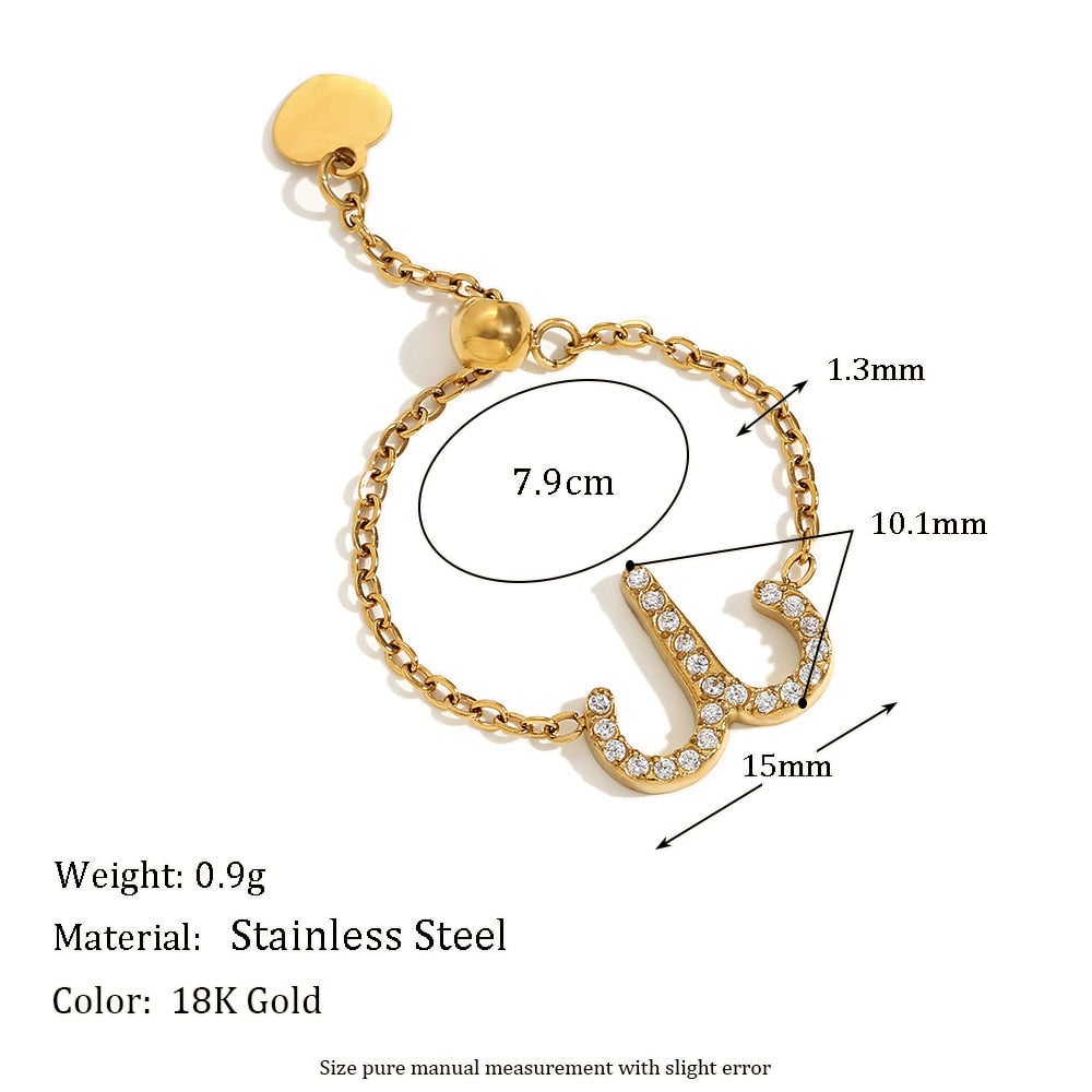 Women Fashion Sagittarius Zodiac Sign Scorpius Libra Capricorn Virgo Stainless Steel Electroplating Rings
