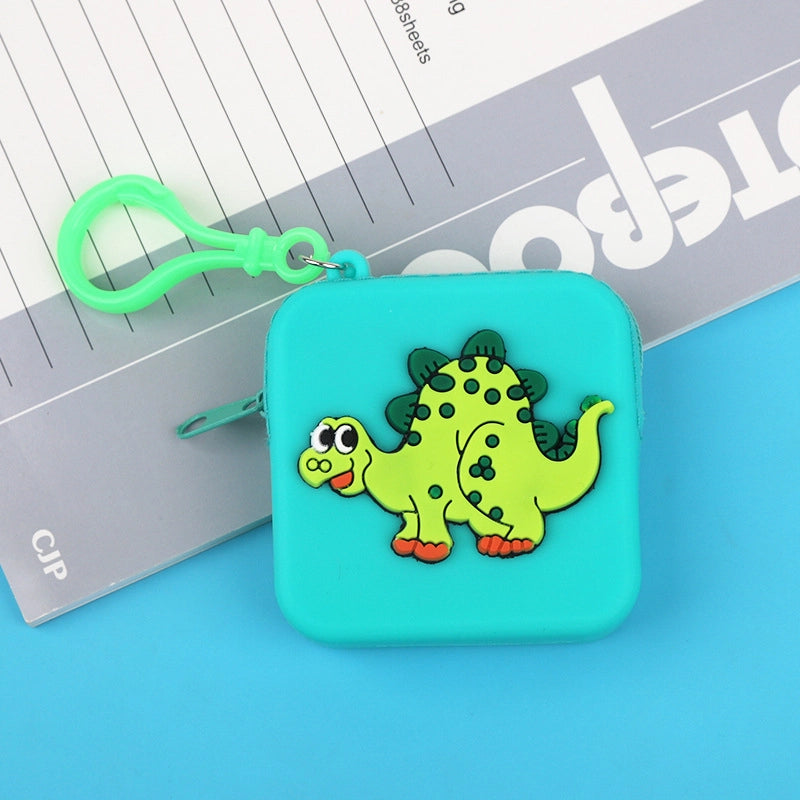 20 Pieces New Cartoon Silicone Change Storage Bag Silicone Data Cable Storage Bag Children's Points Card Storage Bag