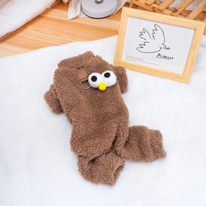 Casual Fleece Solid Color Pet Clothing
