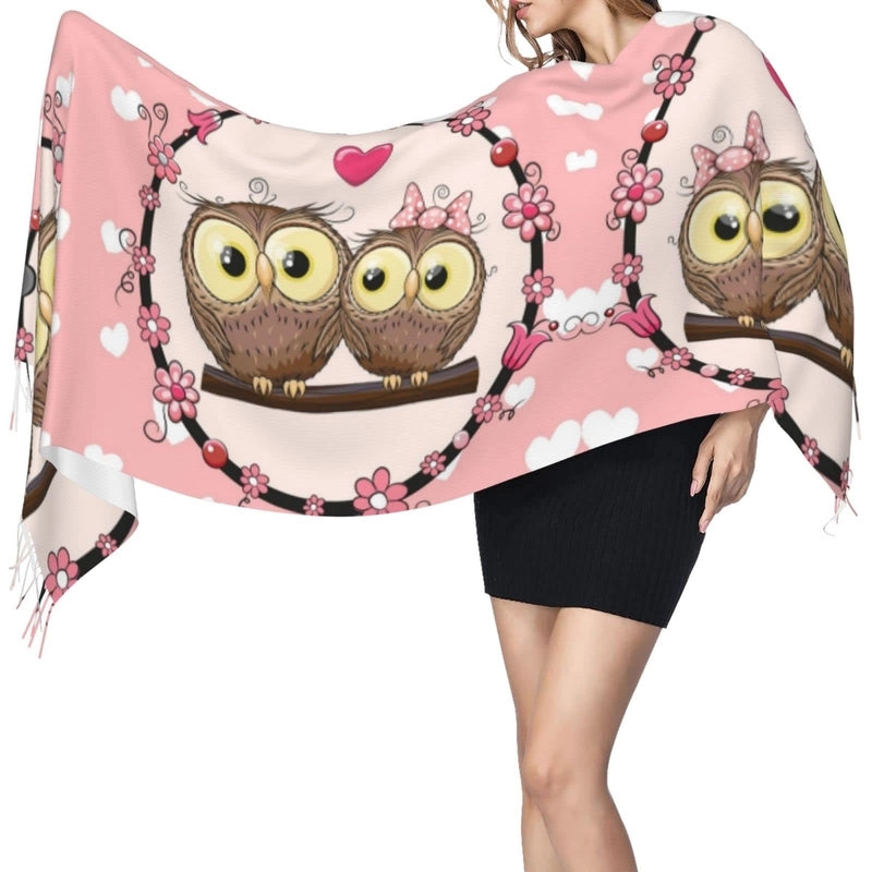 Women's IG Style Animal Letter Elk Imitation Cashmere Scarf