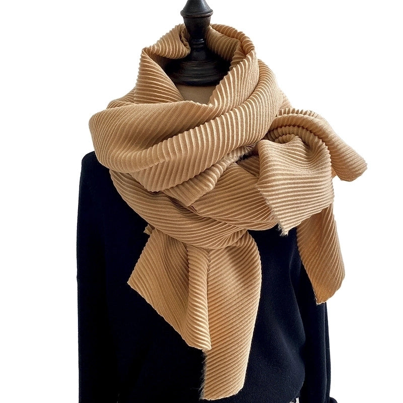 Women's Minimalist Solid Color Imitation Cashmere Polyester Winter Scarves