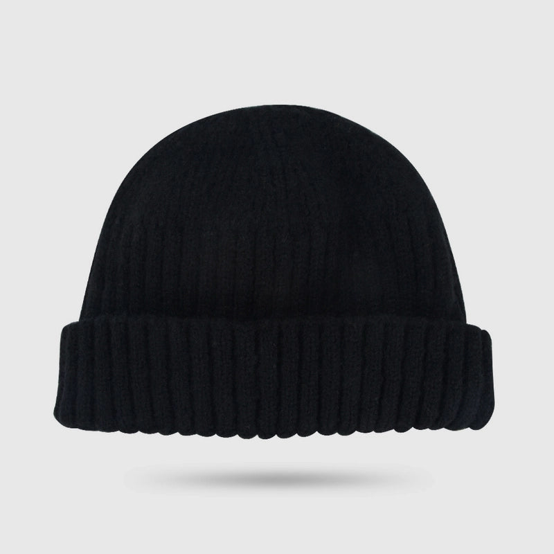 Unisex Minimalist Stripe Solid Color Crimping Wool Cap