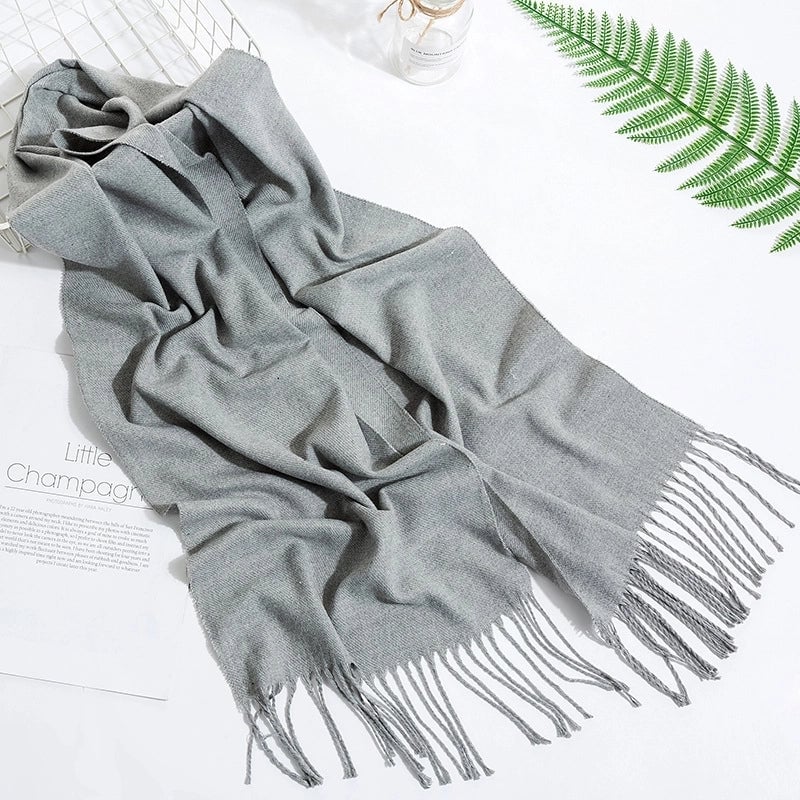 Adult Scarves Autumn And Winter New Tide Fashion Fashion Pure Color Scarf Men's Warm Cashmere Scarf