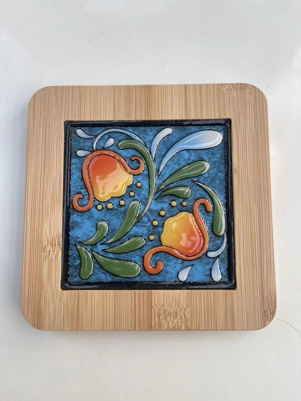 Simple Anti-scald Table Mat Heat Insulation Board Wooden Mat Thickened Teppanyaki Wooden Mat Hot Charcoal Wooden Mat Heat-resistant Casserole Bowl Mat