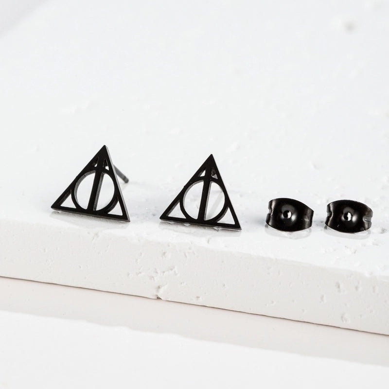 1 Pair Minimalist Classic Style Geometric Polishing Plating 304 Stainless Steel 18K Gold Plated Ear Studs