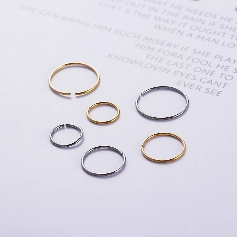 1 Piece Lip Rings Minimalist Geometric Pure Titanium Plating