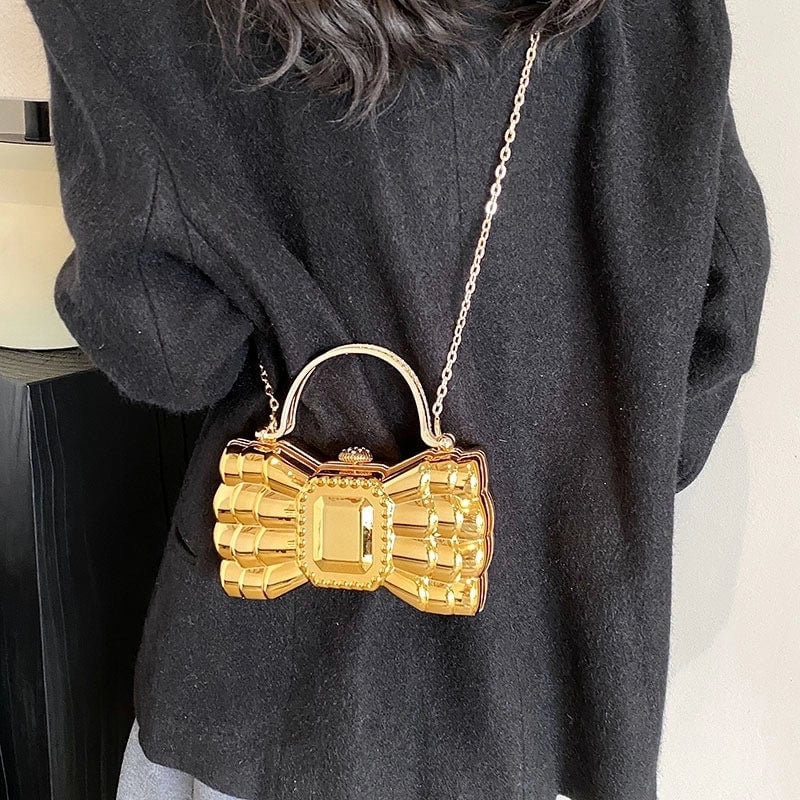 Women's Small Arylic Solid Color Elegant Vintage Style Square Lock Clasp Evening Bag
