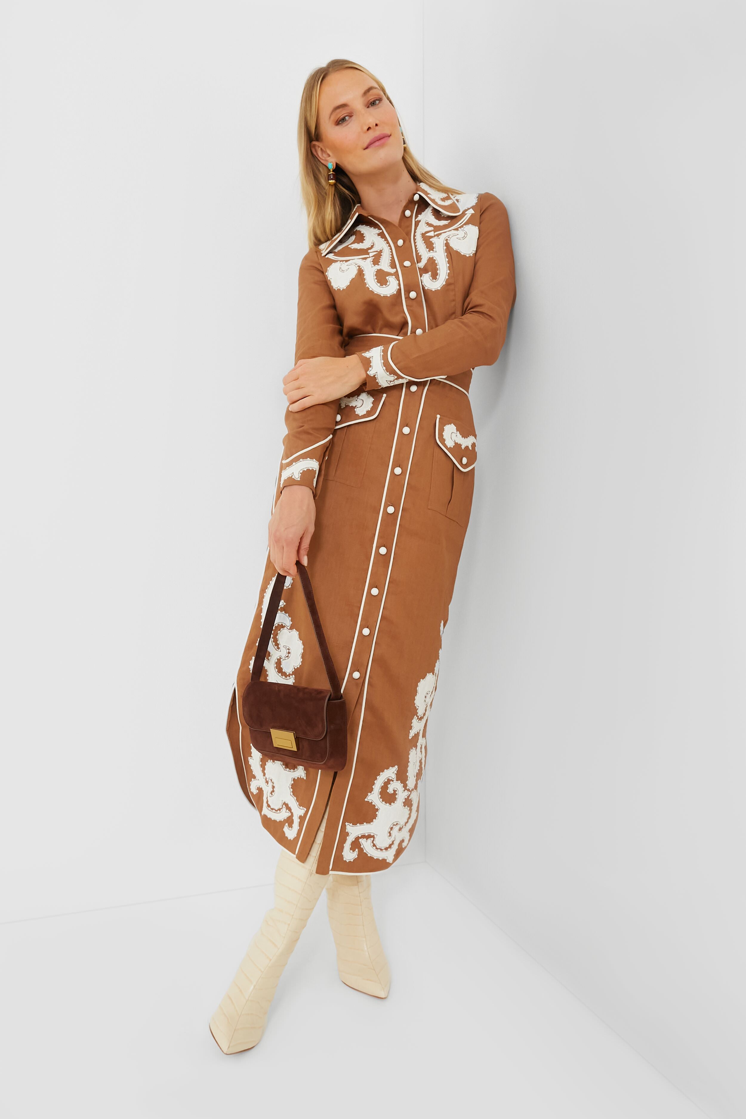 Tobacco Ruby Applique Skirt