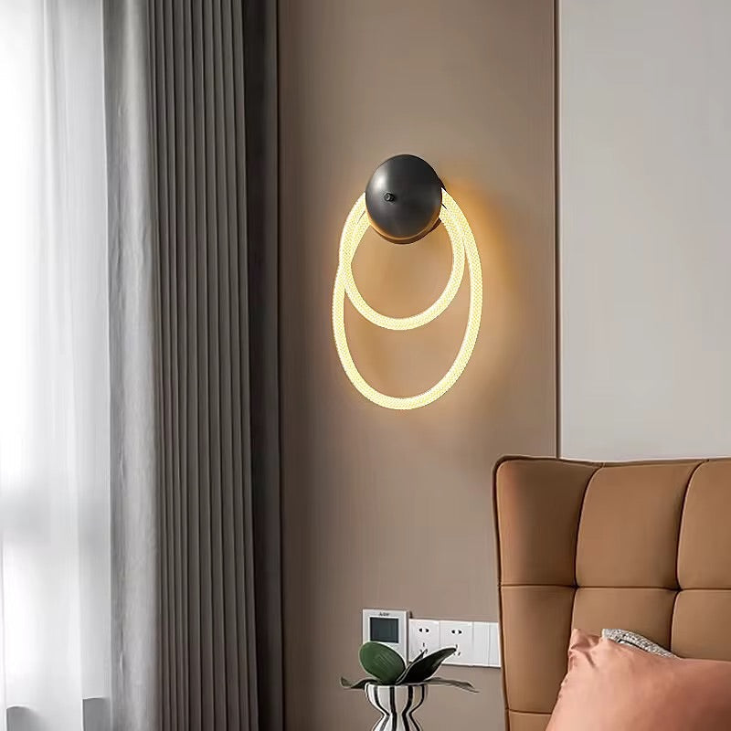 Modern Brass LED Ring Wall Light