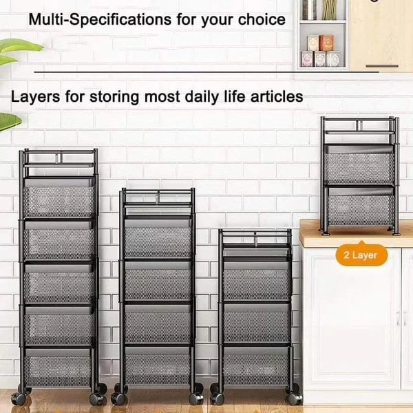 Rotating Multifunctional Storage Rack with wheels