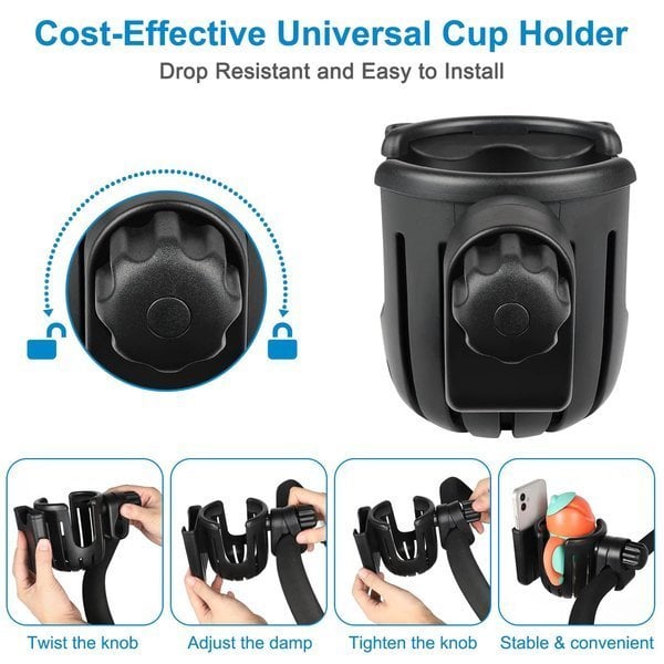 2-in-1 Universal Cup Phone Drinks Holder