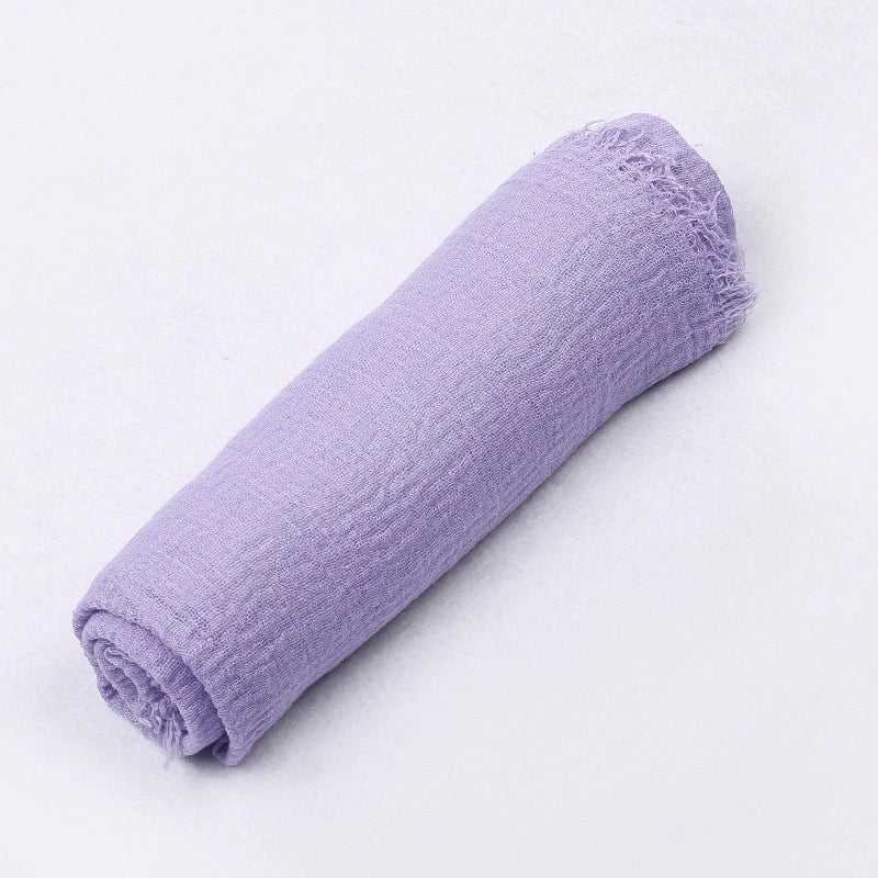 Women's Minimalist Solid Color Satin Printing Shawls