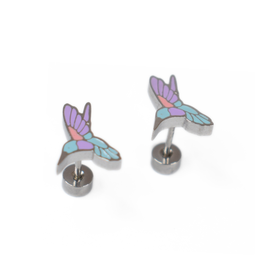 Hummingbird studs - Silver