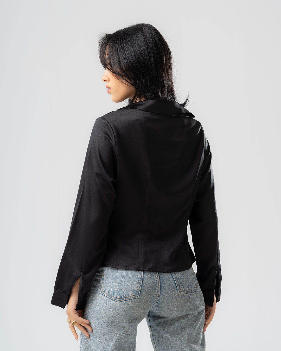 Women's Plain Long Sleeve Blouse