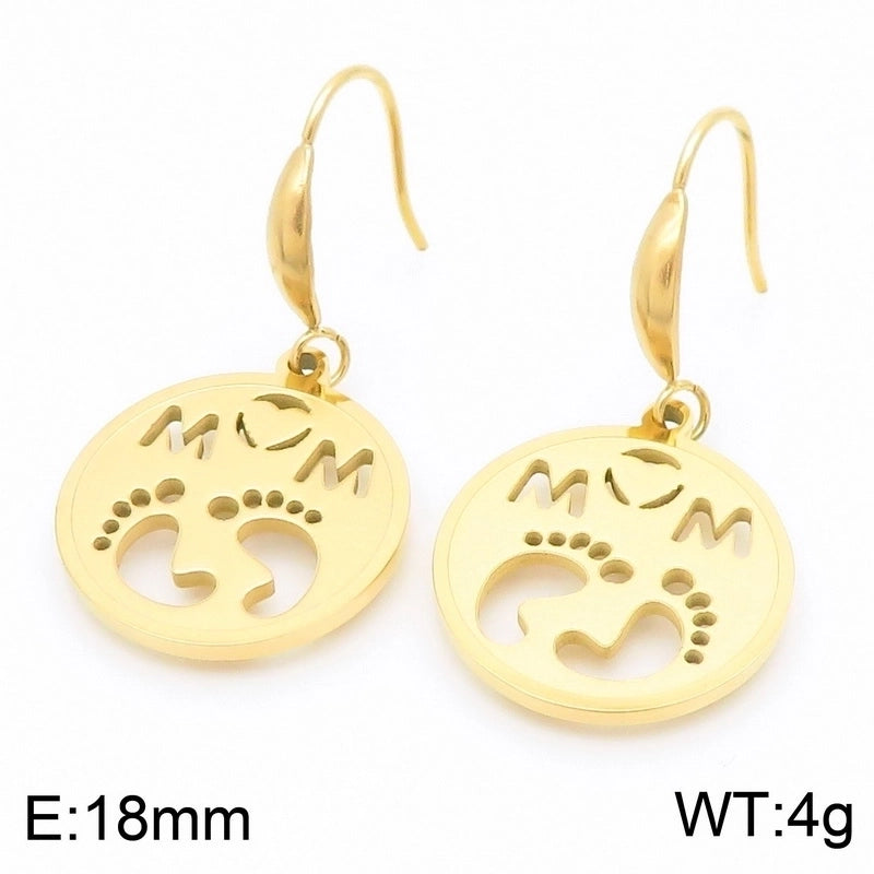 Minimalist Letter Titanium Steel 18K Gold Plated Plating Necklace