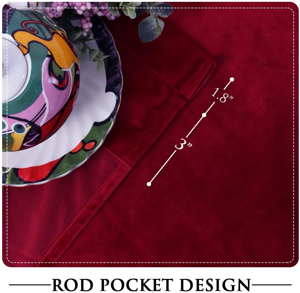 Maroon-Velvet Window Curtains (Ultra Soft)