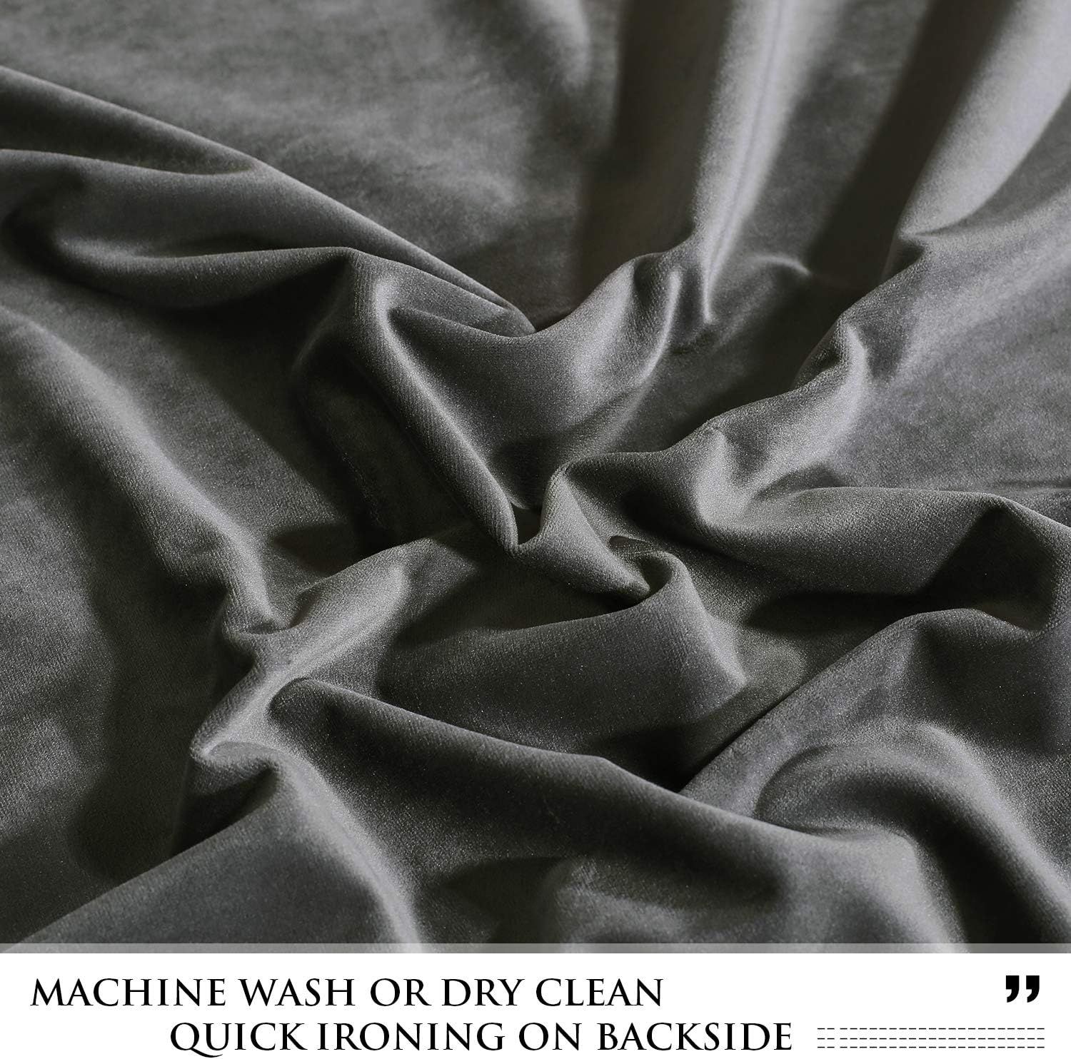 Grey-Velvet Window Curtains (Ultra Soft)