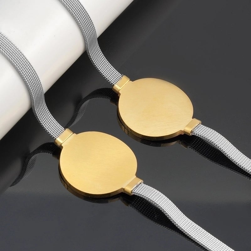 Minimalist Portrait 304 Stainless Steel 18K Gold Plated Bracelets In Bulk