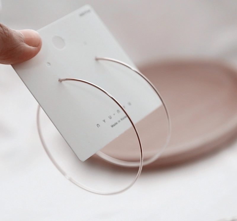 Simple Geometric Circle Big Plain Hoop Copper Earrings