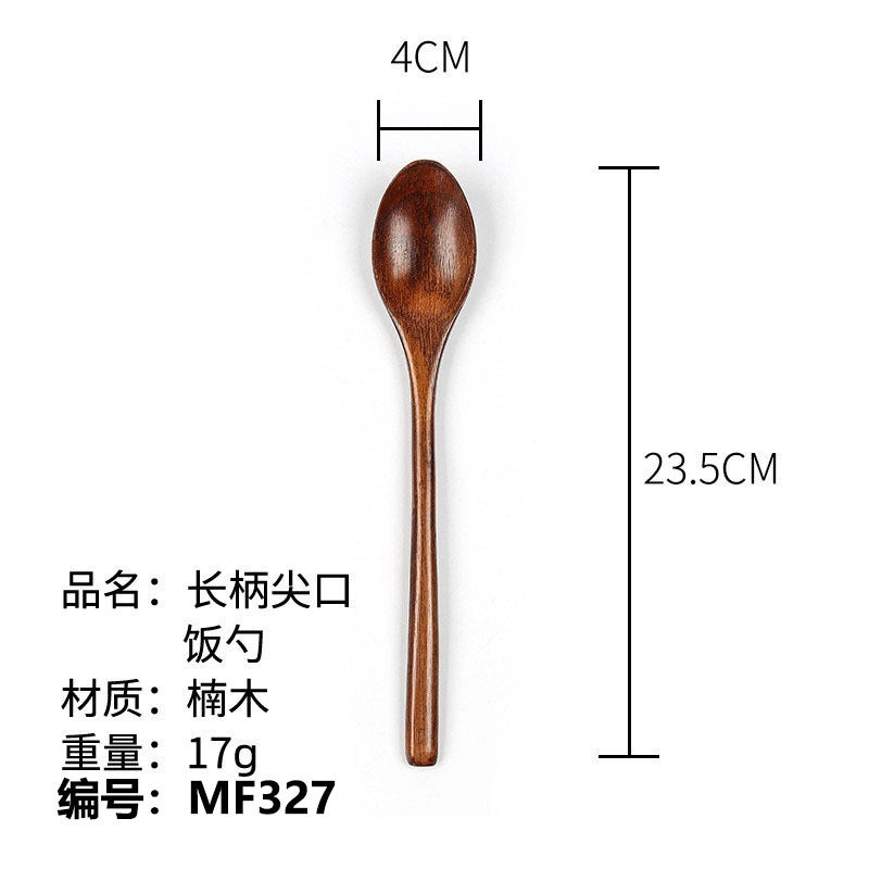 Phoebe Rice Spoon Long Pointed Handle Small Wooden Spoon Long Handle Salad Honey Spoon Wooden Spoon Small Spoon