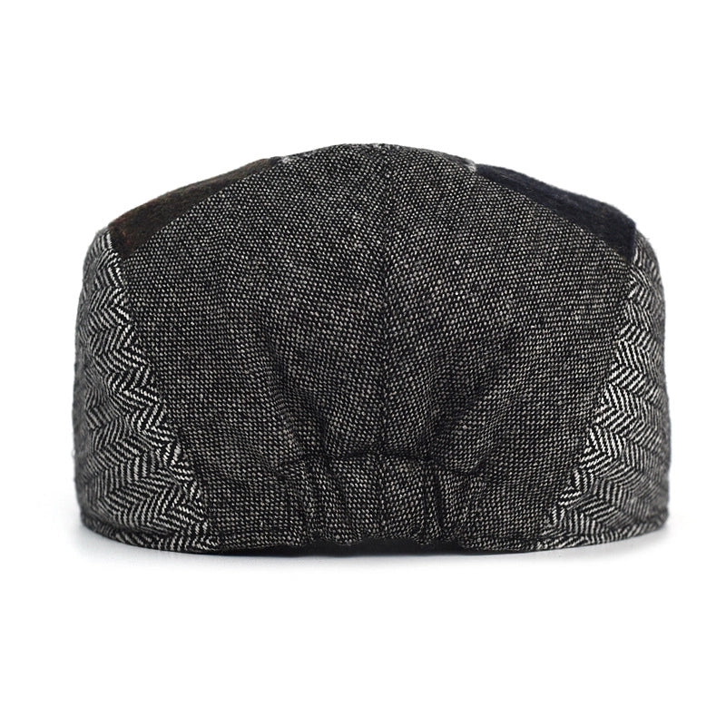 Spring And Autumn Woolen Artistic Youth Peaked Cap Dad Hat Men And Women Retro Beggar Forward Hat Beret
