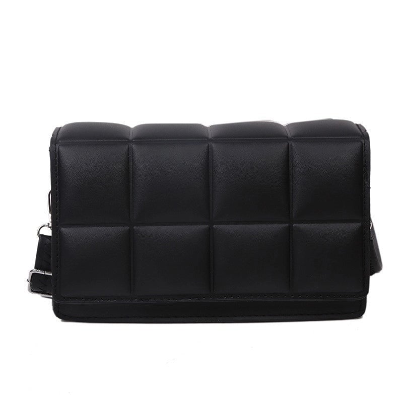 Women's Medium Pu Leather Solid Color Lingge Elegant Streetwear Square Magnetic Buckle Shoulder Bag Crossbody Bag Square Bag