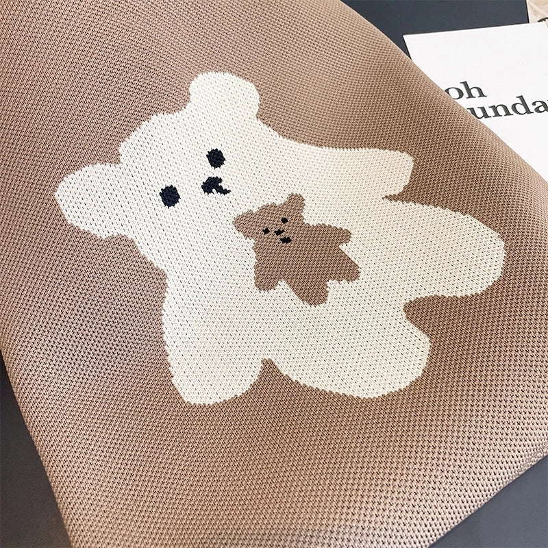 Women's Medium Polyester Little Bear Cute Basic Open Shoulder Bag