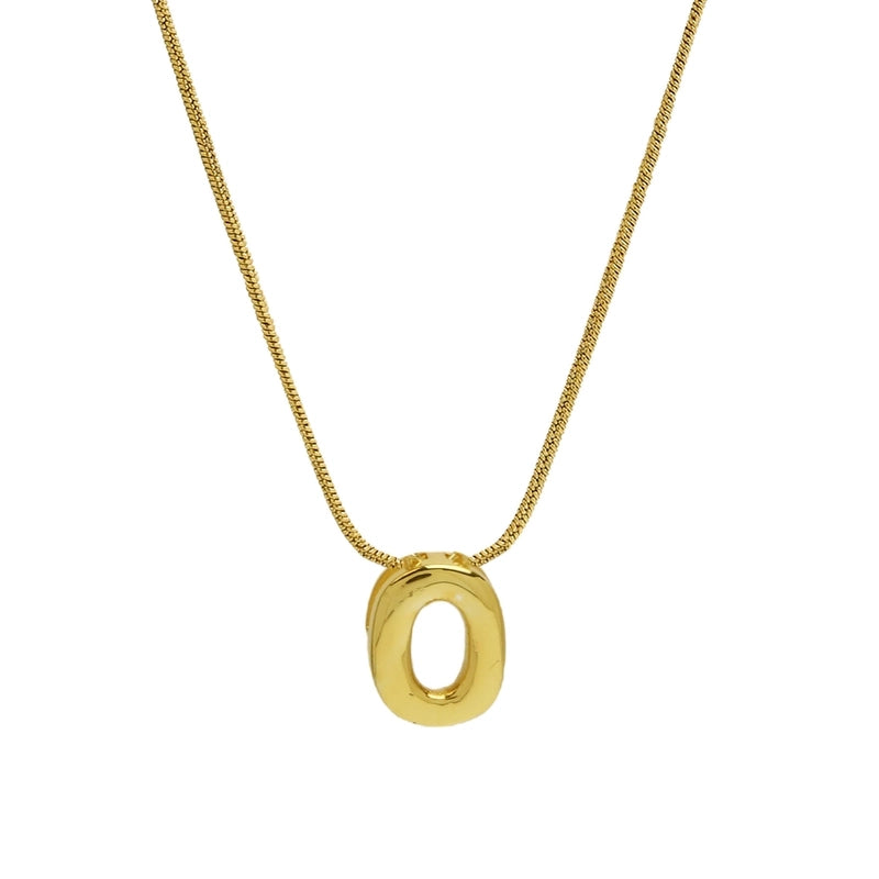 Basic Modern Style Classic Style Letter 304 Stainless Steel Brass Plating Pendant Necklace