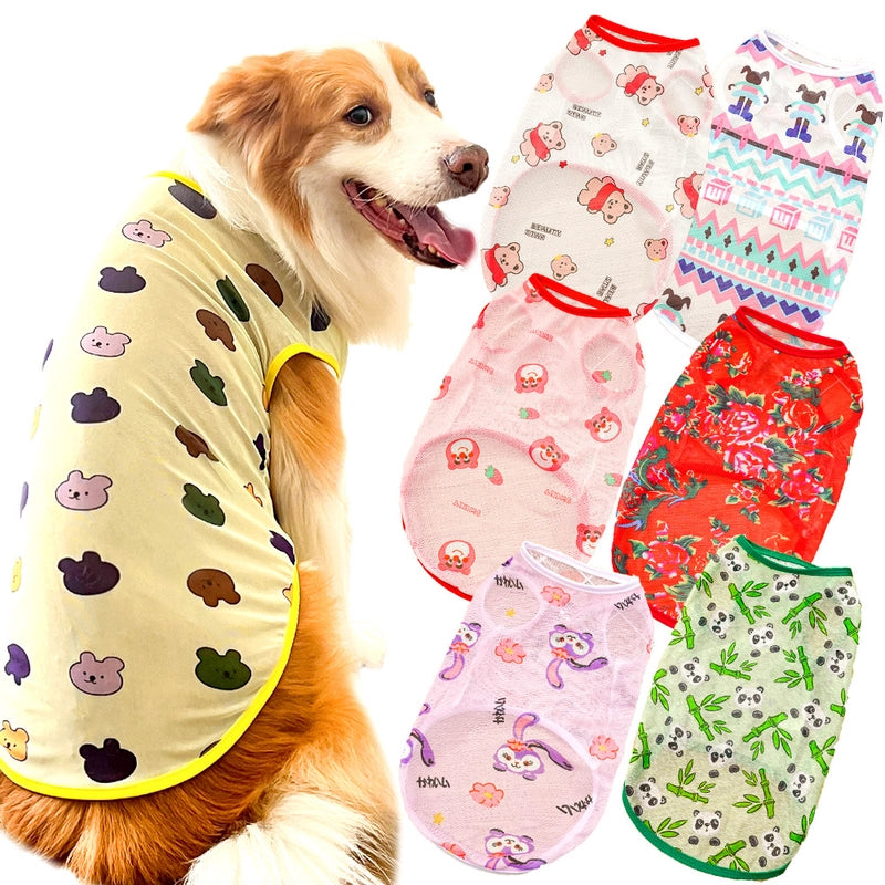 Large Dogs And Dogs 130kg Pet Clothes Mesh Vest Supplies Dog Cat Koji Golden Retriever Method Bucket Sunscreen