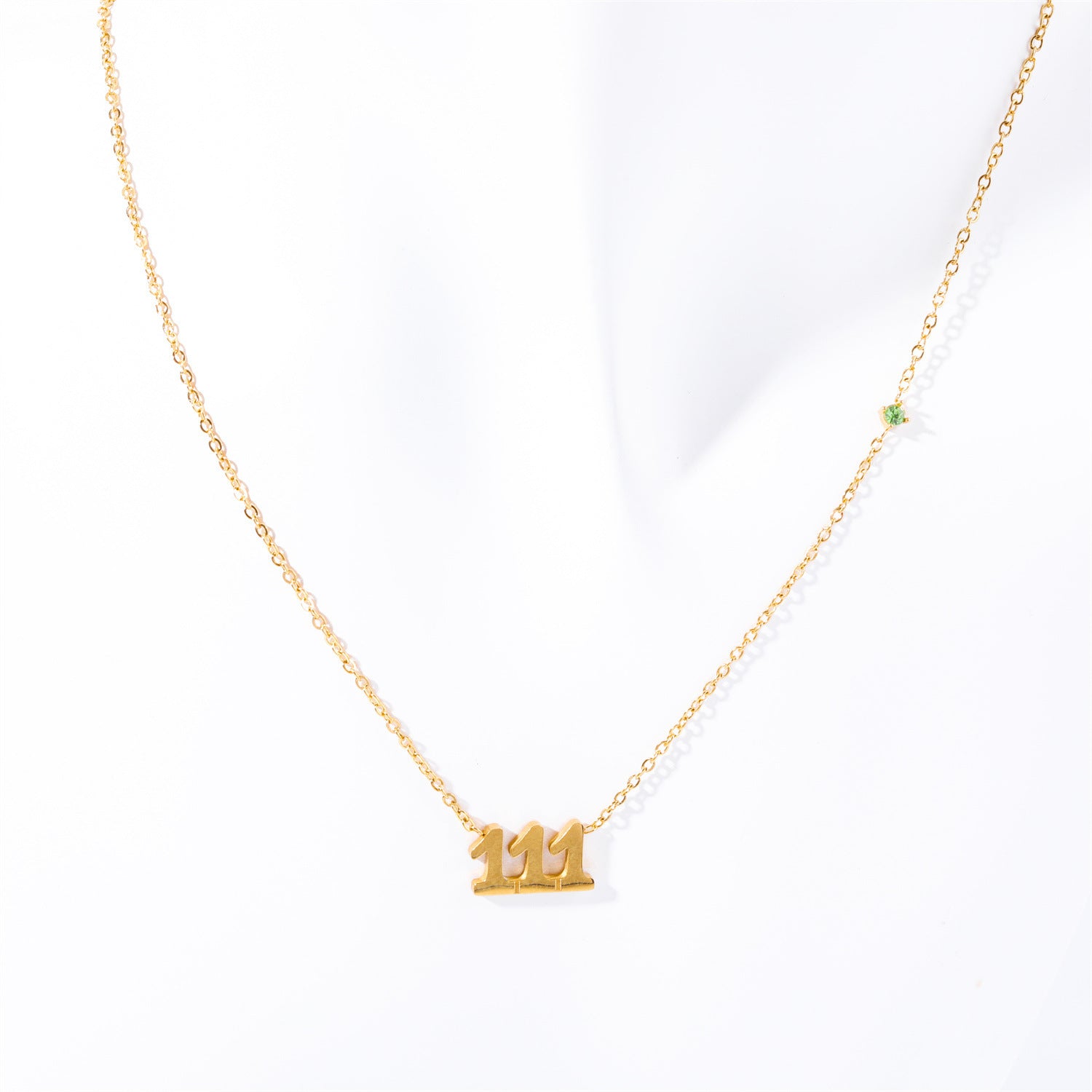 Moderate Luxury Number Text Letter Titanium Steel Electroplating Necklaces