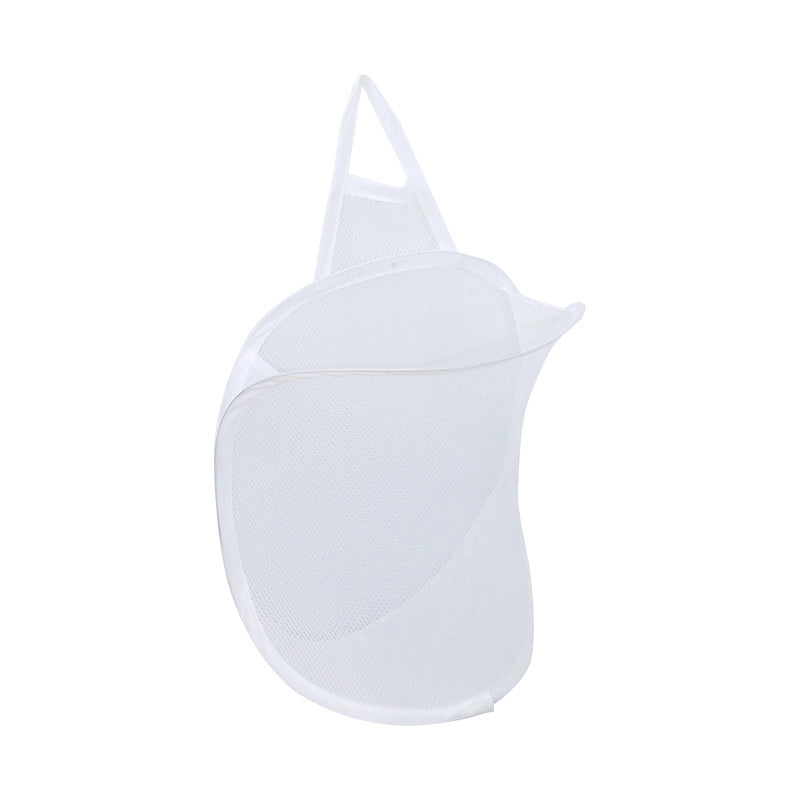 Dirty Clothes Basket Dirty Clothes Storage Basket Foldable Laundry Basket Bathroom Clothes Hanging Bag Household Wall-mounted Basket Frame Bucket