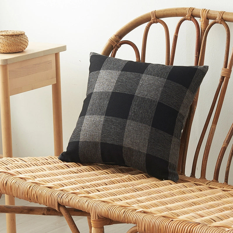 Yarn-dyed Striped Cotton And Linen Pillowcase Multicolor Multi-size Linen Plaid Pillow Home Pillow Cover Cushion