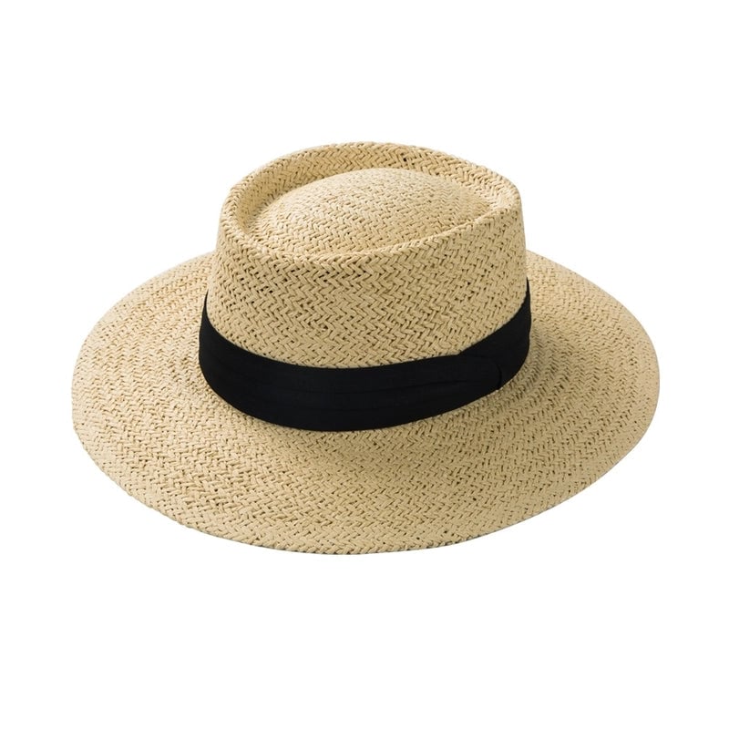 Version Of Straw Woven Concave Top Hat Spring And Summer Sunscreen Sunshade Top Hat