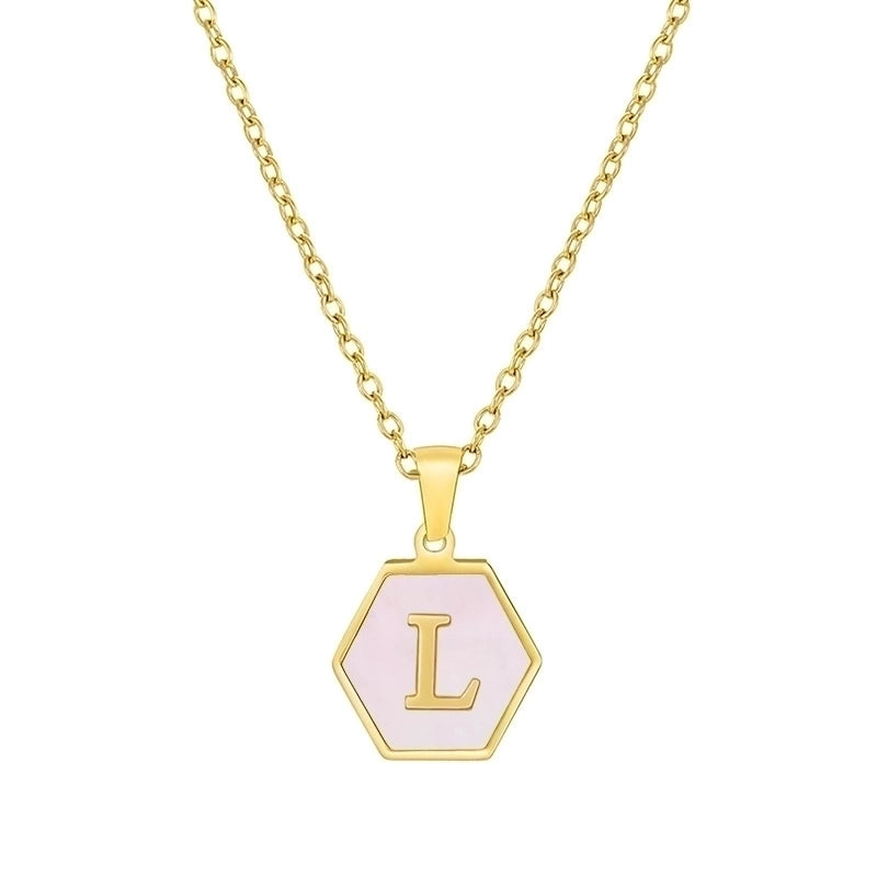 Modern Style Letter 304 Stainless Steel 18K Gold Plated Plating Stainless Steel Necklaces